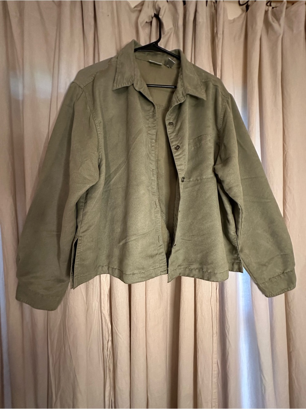 Chico's Olive Green Military-Style Field Jacket